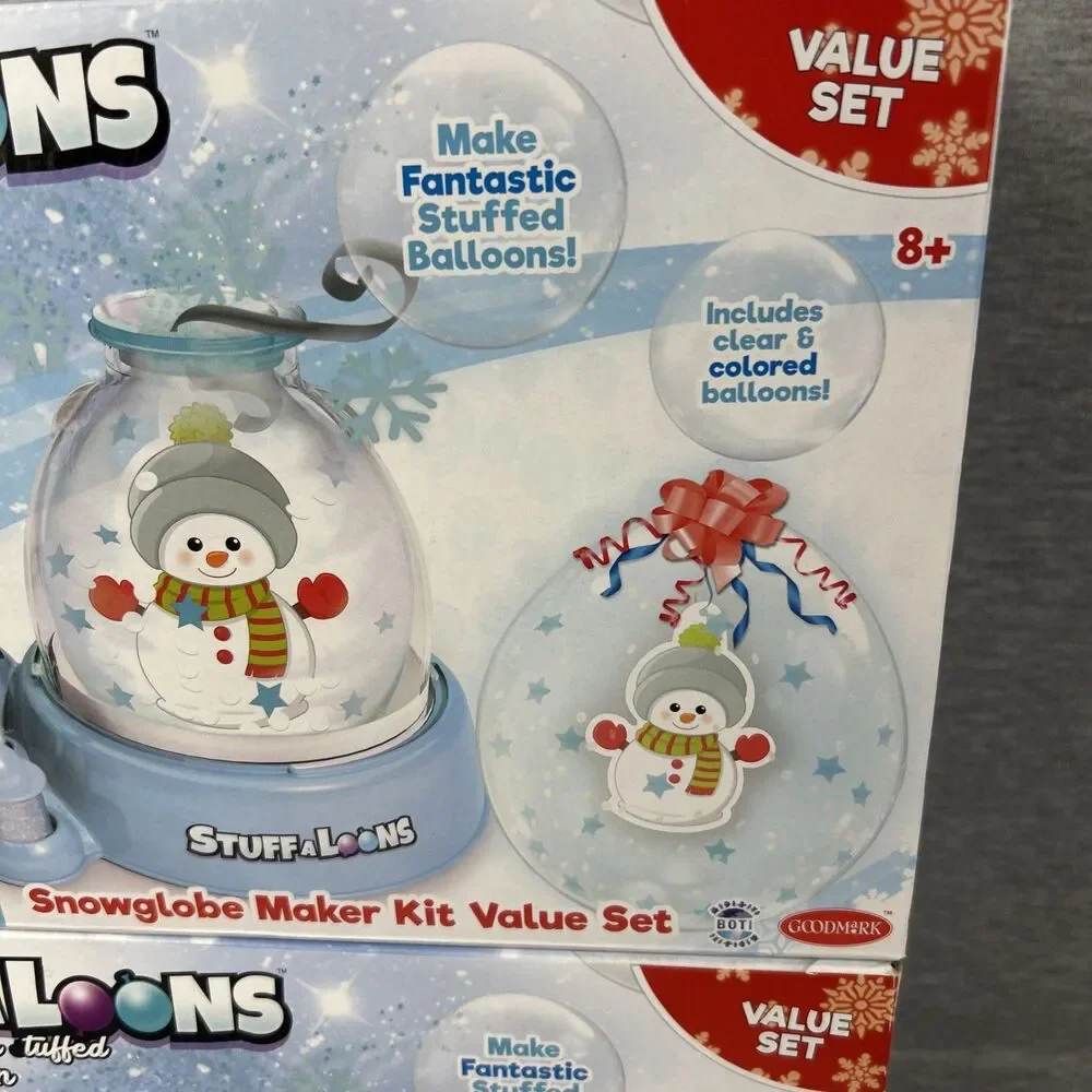 2! - Goodmark Stuffaloons Snow Globe Maker Kit Value Sets Penguin And Snowman!